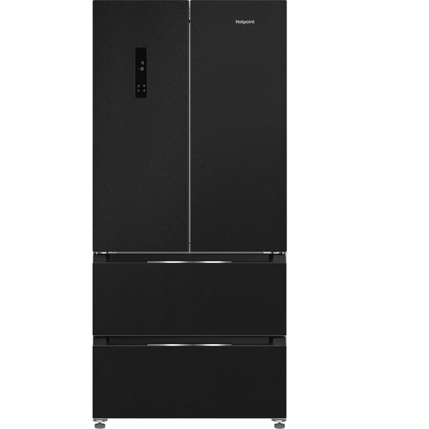 Hotpoint HPG2 6513 XK5E American Fridge Freezer, Black, D Rated, Non-Plumbed - image 1