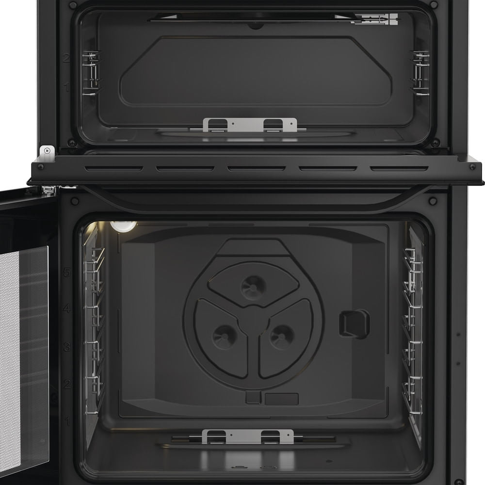 Hotpoint HDG6GDCB1 Gas Cooker with Double Oven, Black, A+ Rated - image 2