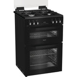 Hotpoint HDG6GDCB1 Gas Cooker with Double Oven, Black, A+ Rated - image 3