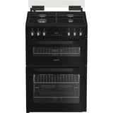 Hotpoint HDG6GDCB1 Gas Cooker with Double Oven, Black, A+ Rated - image 1