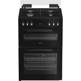 Hotpoint HDD6GDC2B1 Dual Fuel Cooker with Double Oven, Black, A Rated - image 1