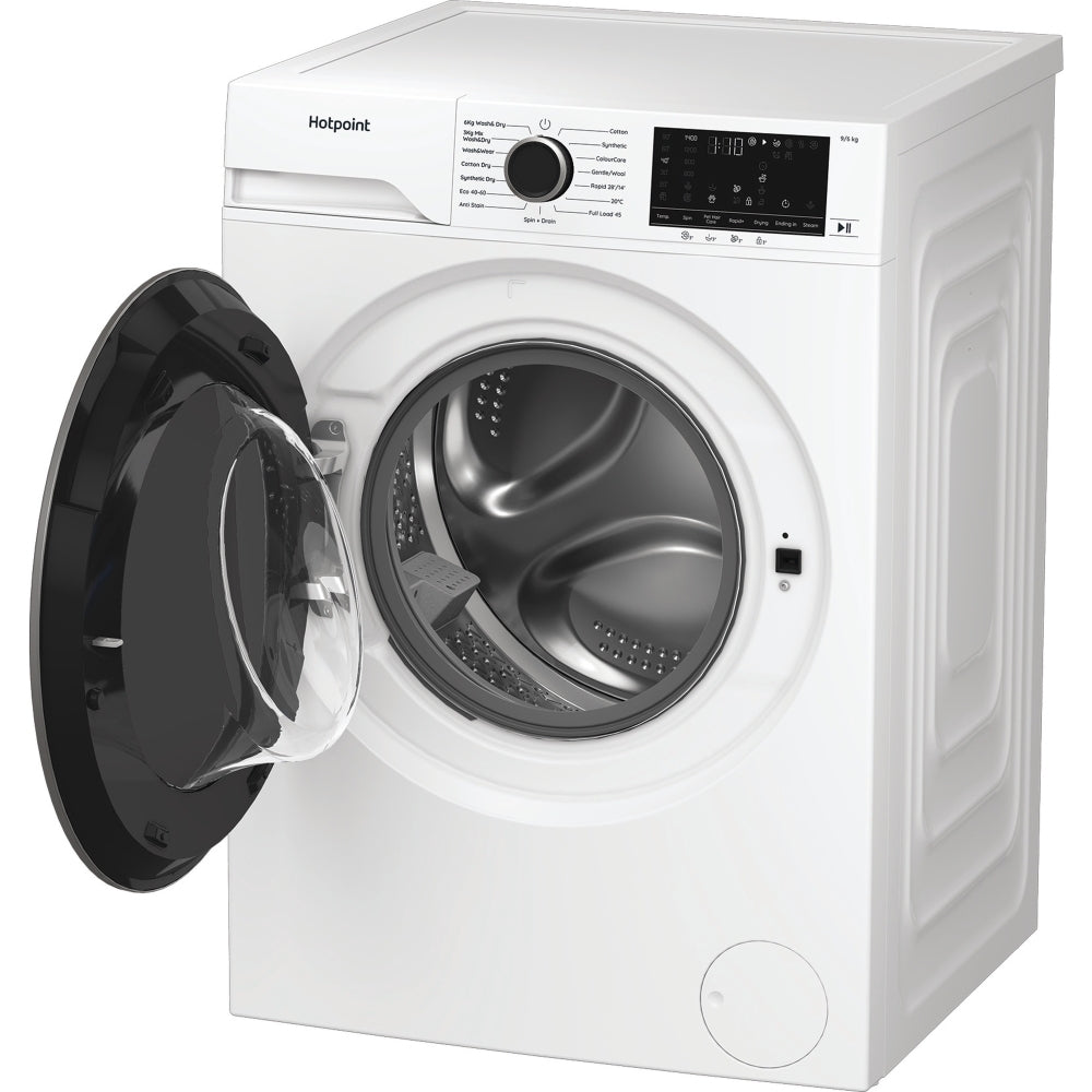 Hotpoint HBD9681ANTSTAIN Washer Dryer, 9kg/6kg, 1400 Spin, White, D Rated - image 11