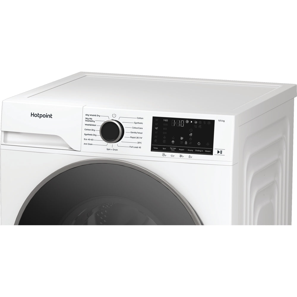 Hotpoint HBD9681ANTSTAIN Washer Dryer, 9kg/6kg, 1400 Spin, White, D Rated - image 13