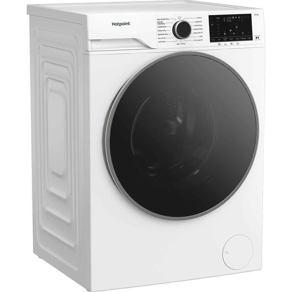 Hotpoint HBD9681ANTSTAIN Washer Dryer, 9kg/6kg, 1400 Spin, White, D Rated - image 10