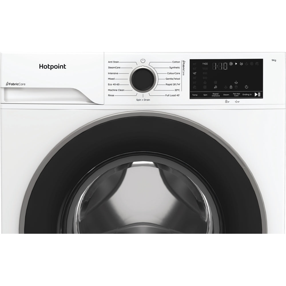 Hotpoint HBWH 93 CARE UK Washing Machine, 9kg, 1400 Spin, White, A Rated - image 2
