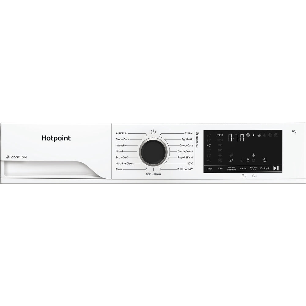 Hotpoint HBWH 93 CARE UK Washing Machine, 9kg, 1400 Spin, White, A Rated - image 3