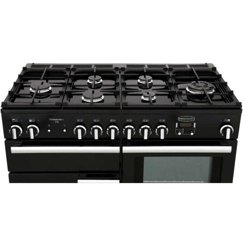 Rangemaster PROP110DFFCY/C Professional Plus Cranberry / Chrome 110cm Dual Fuel Range Cooker - product image 10