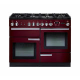 Rangemaster PROP110DFFCY/C Professional Plus Cranberry / Chrome 110cm Dual Fuel Range Cooker - product image 1