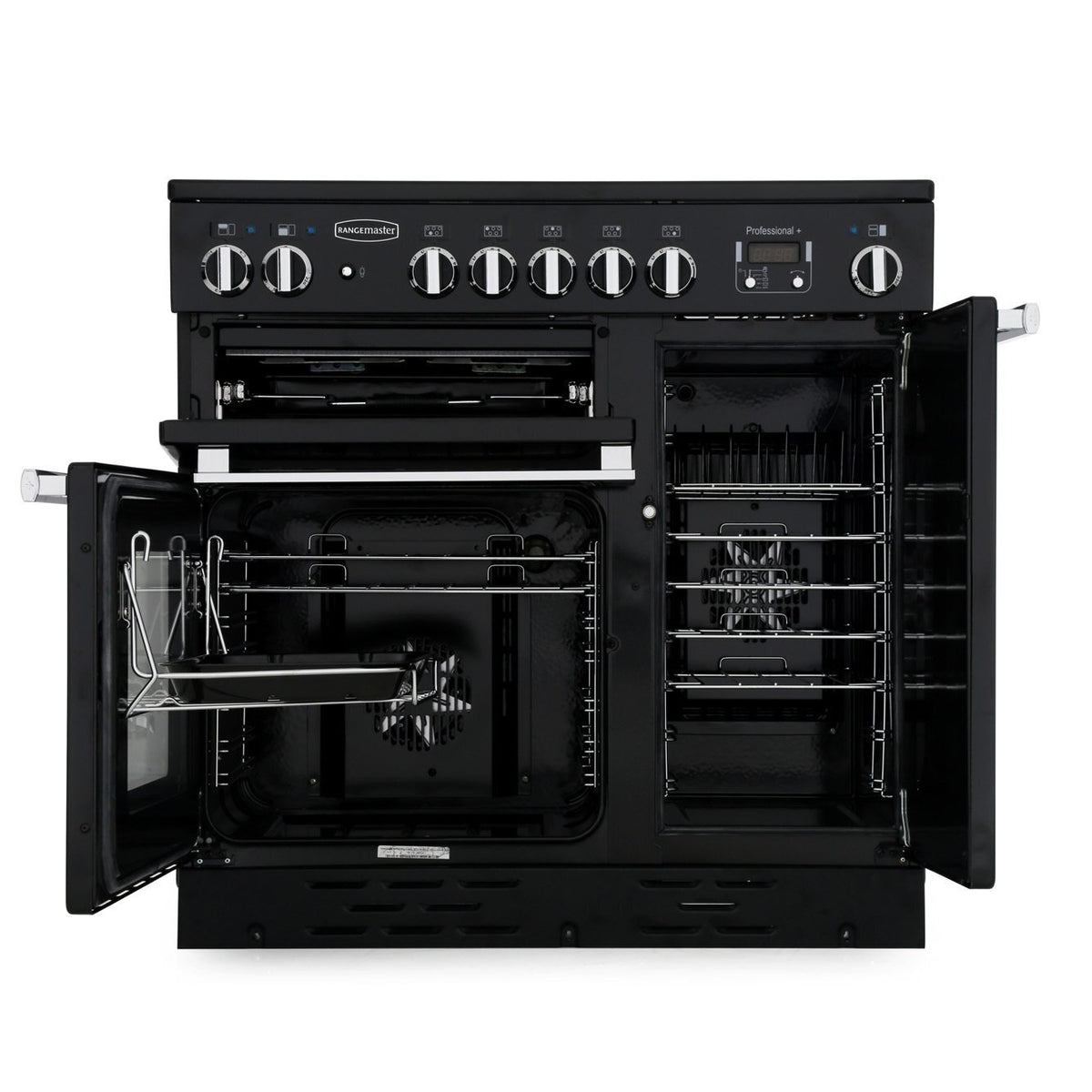 Rangemaster PROP90EIGB/C Professional Plus Black / Chrome 90cm Induction Range Cooker - product image 2