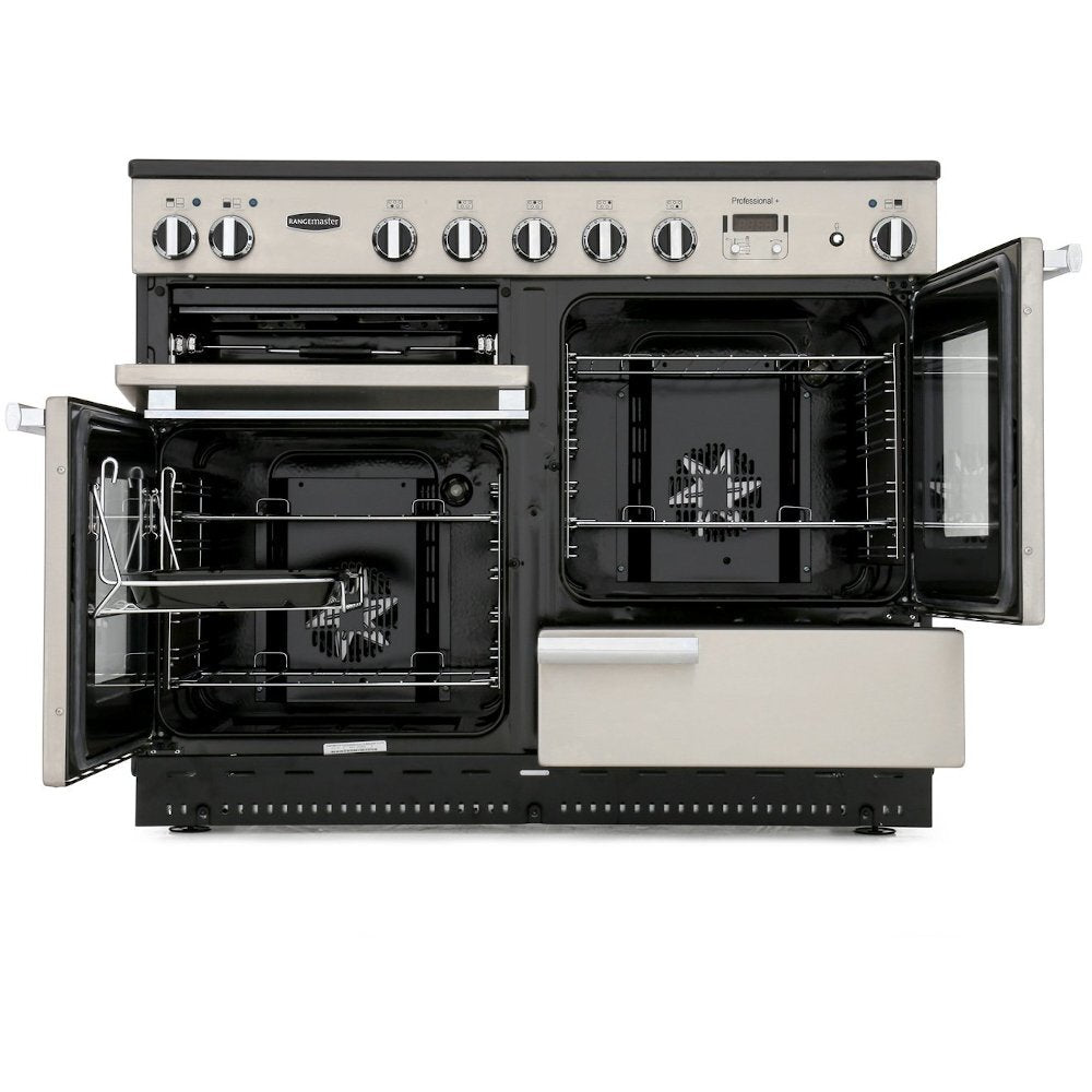 Rangemaster PROP110EIGB/C Professional Plus Black / Chrome 110cm Induction Range Cooker - product image 3