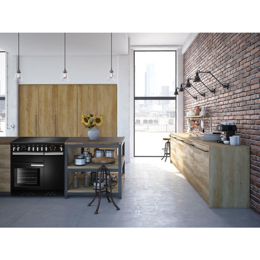 Rangemaster PROP90ECCY/C Professional Plus Cranberry / Chrome 90cm Ceramic Range Cooker - product image 12