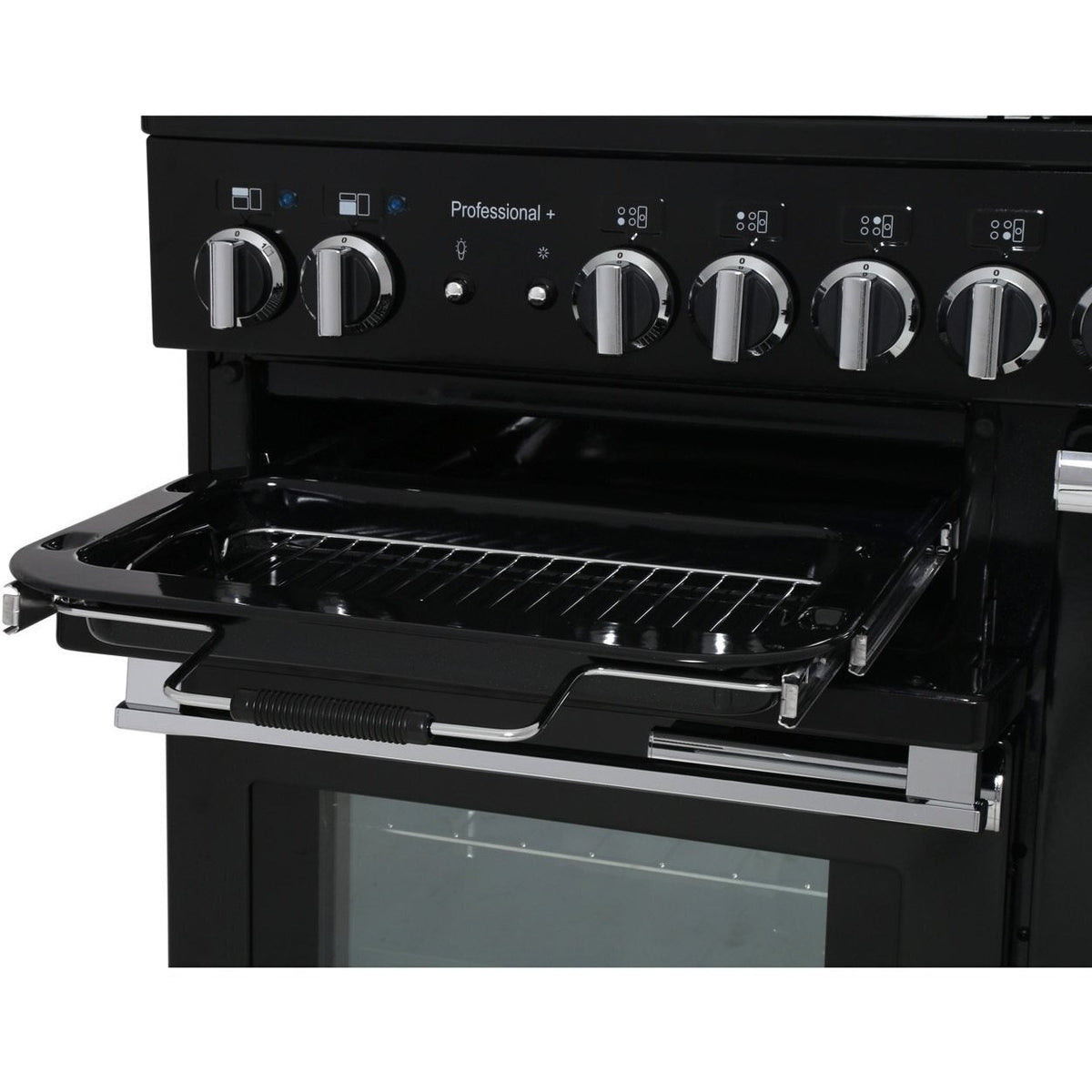 Rangemaster PROP90ECCY/C Professional Plus Cranberry / Chrome 90cm Ceramic Range Cooker - product image 3