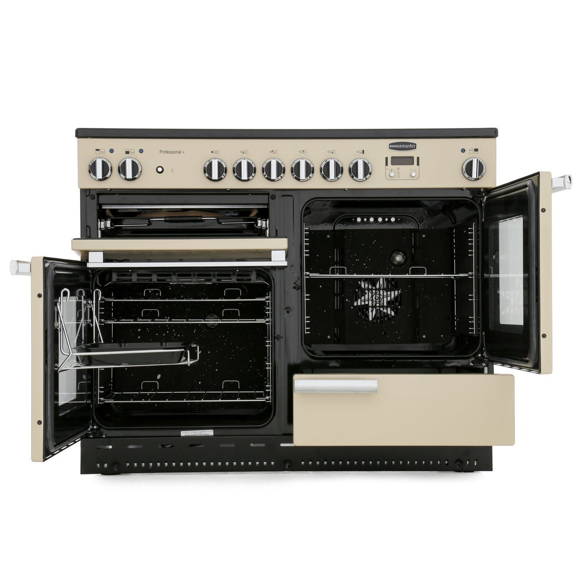 Rangemaster PROP110ECCY/C Professional Plus Cranberry / Chrome 110cm Ceramic Range Cooker - product image 2