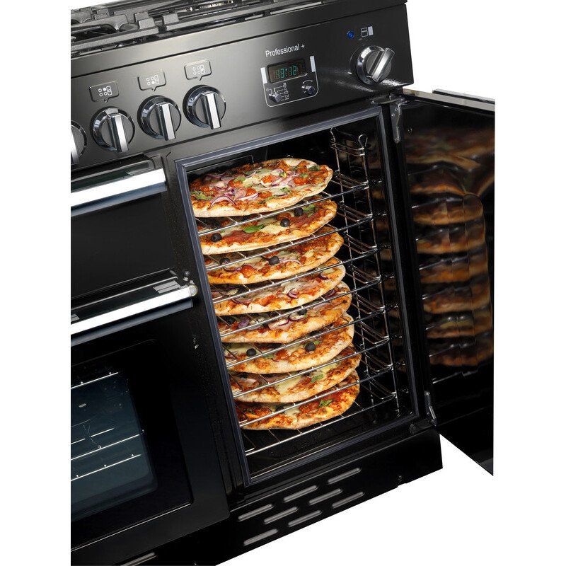 Rangemaster PROP100DFFGB/C Professional Plus Black / Chrome 100cm Dual Fuel Range Cooker - product image 8