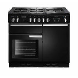 Rangemaster PROP100DFFGB/C Professional Plus Black / Chrome 100cm Dual Fuel Range Cooker - product image 1