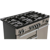 Rangemaster PROP100DFFCY/C Professional Plus Cranberry / Chrome 100cm Dual Fuel Range Cooker - product image 14
