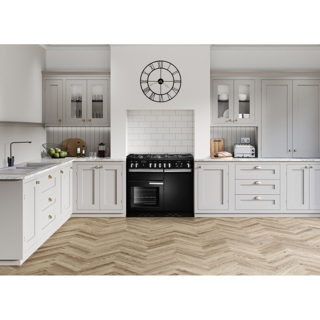 Rangemaster PROP100DFFCY/C Professional Plus Cranberry / Chrome 100cm Dual Fuel Range Cooker - product image 22