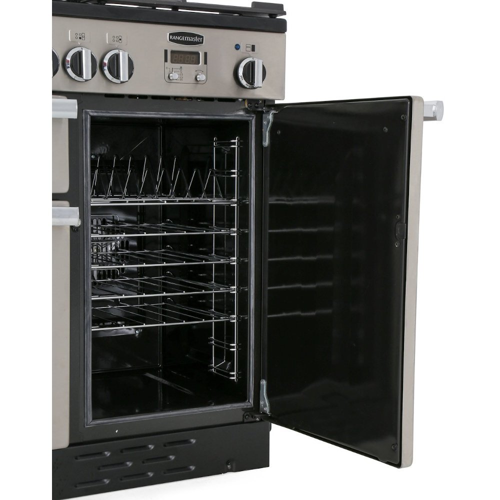Rangemaster PROP100DFFCY/C Professional Plus Cranberry / Chrome 100cm Dual Fuel Range Cooker - product image 5