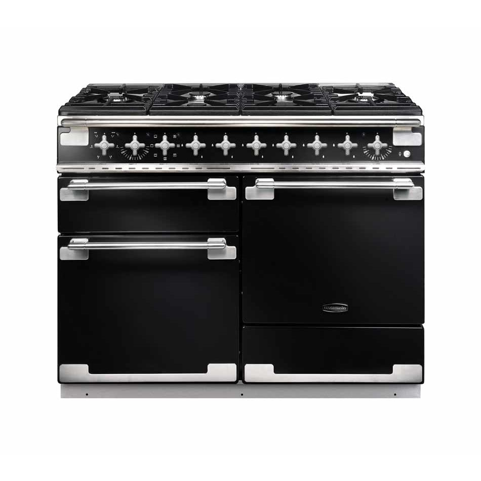 Rangemaster ELS110DFFGB Elise Black / Brushed Nickel 110cm Dual Fuel Range Cooker - product image 1