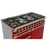 Rangemaster ELS110DFFRD Elise Cherry Red / Brushed Nickel 110cm Dual Fuel Range Cooker - product image 13