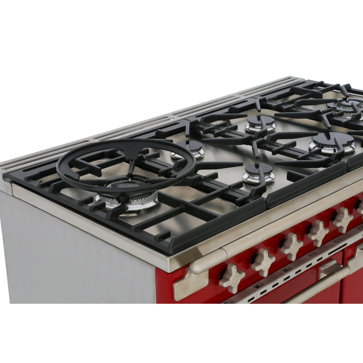 Rangemaster ELS110DFFRD Elise Cherry Red / Brushed Nickel 110cm Dual Fuel Range Cooker - product image 15