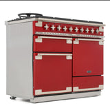 Rangemaster ELS110DFFRD Elise Cherry Red / Brushed Nickel 110cm Dual Fuel Range Cooker - product image 4