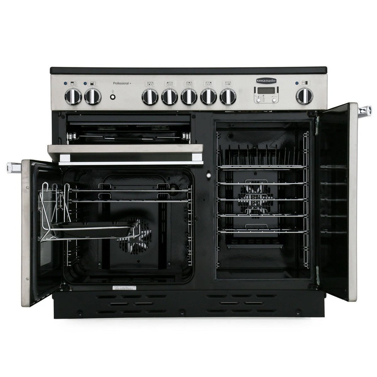 Rangemaster PROP100EICY/C Professional Plus Cranberry / Chrome 100cm Induction Range Cooker - product image 2