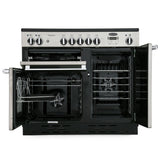 Rangemaster PROP100EICY/C Professional Plus Cranberry / Chrome 100cm Induction Range Cooker - product image 2