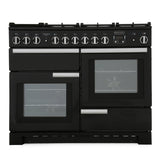 Rangemaster PDL110DFFGB/C Professional Deluxe Black / Chrome 110cm Dual Fuel Range Cooker - product image 3