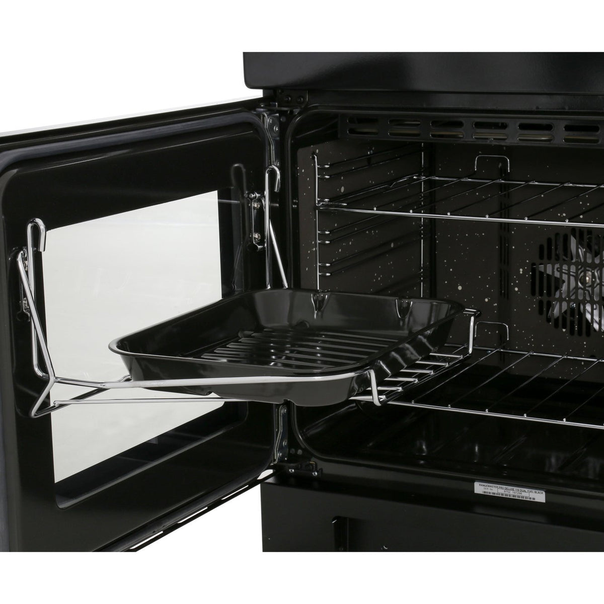 Rangemaster PDL110DFFGB/C Professional Deluxe Black / Chrome 110cm Dual Fuel Range Cooker - product image 6