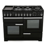 Rangemaster PDL110DFFGB/C Professional Deluxe Black / Chrome 110cm Dual Fuel Range Cooker - product image 1