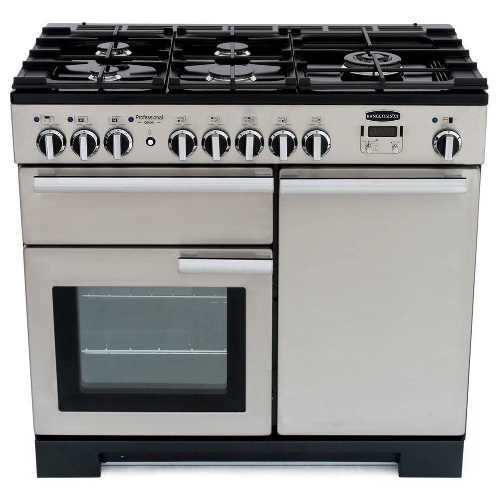 Rangemaster PDL100DFFSS/C Professional Deluxe Stainless Steel / Chrome 100cm Dual Fuel Range Cooker - product image 1