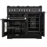 Rangemaster PDL100DFFGB/C Professional Deluxe Black / Chrome 100cm Dual Fuel Range Cooker - product image 2