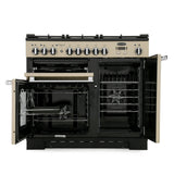 Rangemaster PDL100DFFCR/C Professional Deluxe Cream / Chrome 100cm Dual Fuel Range Cooker - product image 2