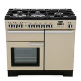 Rangemaster PDL100DFFCR/C Professional Deluxe Cream / Chrome 100cm Dual Fuel Range Cooker - product image 1