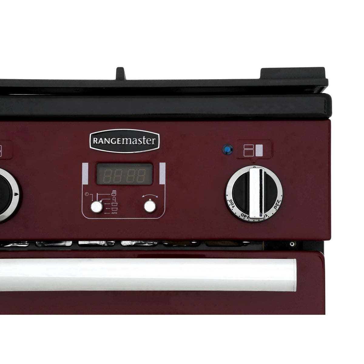 Rangemaster PDL100DFFCY/C Professional Deluxe Cranberry / Chrome 100cm Dual Fuel Range Cooker - product image 11