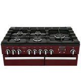 Rangemaster PDL100DFFCY/C Professional Deluxe Cranberry / Chrome 100cm Dual Fuel Range Cooker - product image 12