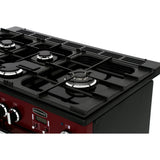 Rangemaster PDL100DFFCY/C Professional Deluxe Cranberry / Chrome 100cm Dual Fuel Range Cooker - product image 17