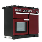 Rangemaster PDL100DFFCY/C Professional Deluxe Cranberry / Chrome 100cm Dual Fuel Range Cooker - product image 4