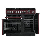 Rangemaster PDL100DFFCY/C Professional Deluxe Cranberry / Chrome 100cm Dual Fuel Range Cooker - product image 5