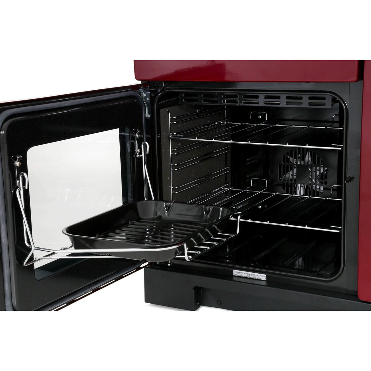 Rangemaster PDL100DFFCY/C Professional Deluxe Cranberry / Chrome 100cm Dual Fuel Range Cooker - product image 7