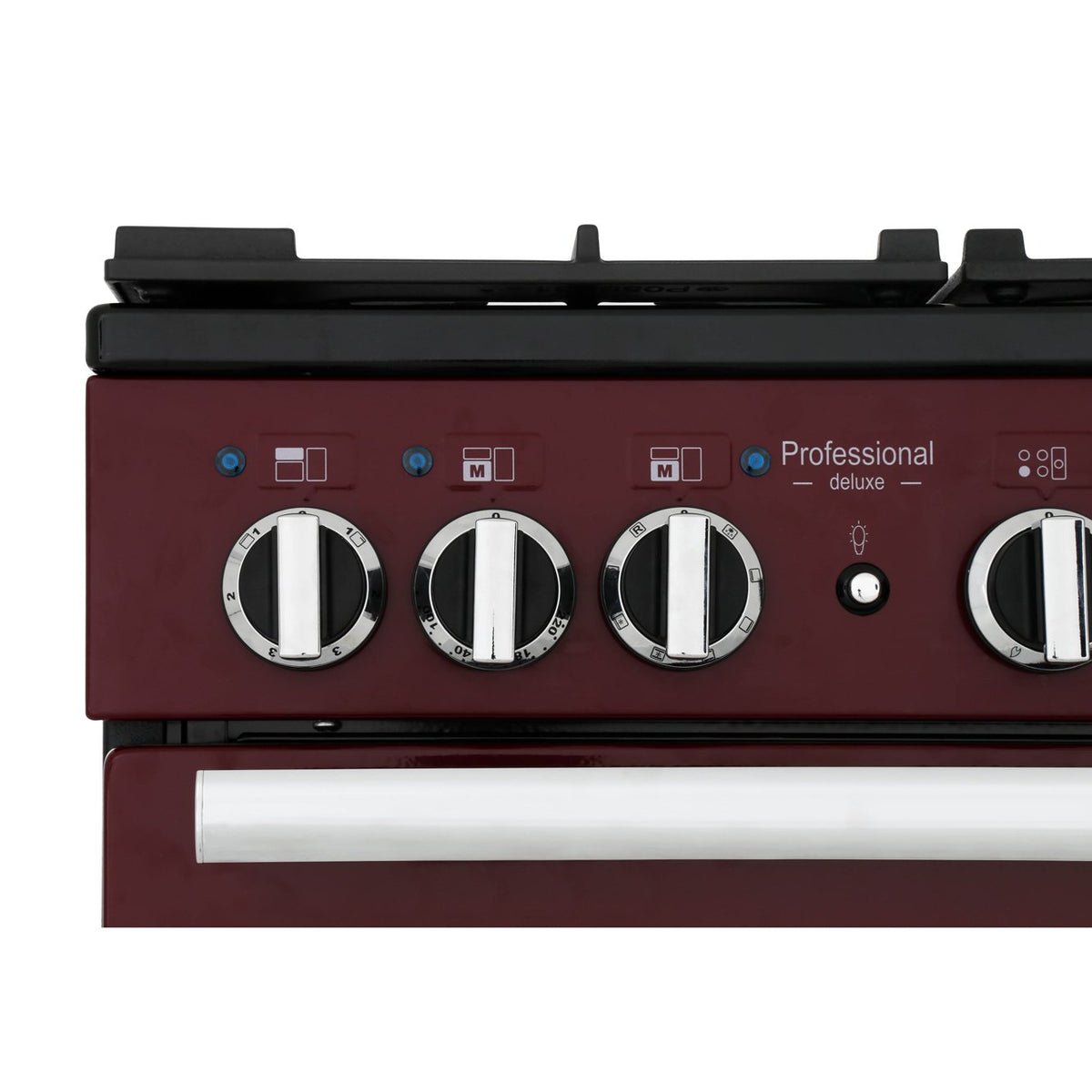 Rangemaster PDL100DFFCY/C Professional Deluxe Cranberry / Chrome 100cm Dual Fuel Range Cooker - product image 9
