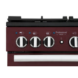 Rangemaster PDL100DFFCY/C Professional Deluxe Cranberry / Chrome 100cm Dual Fuel Range Cooker - product image 9