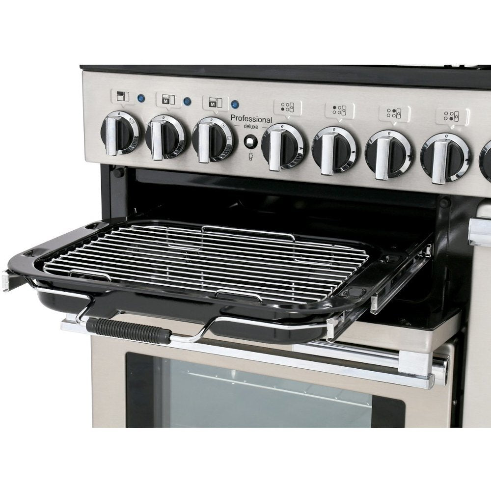 Rangemaster PDL90DFFSS/C Professional Deluxe Stainless Steel / Chrome 90cm Dual Fuel Range Cooker - product image 6