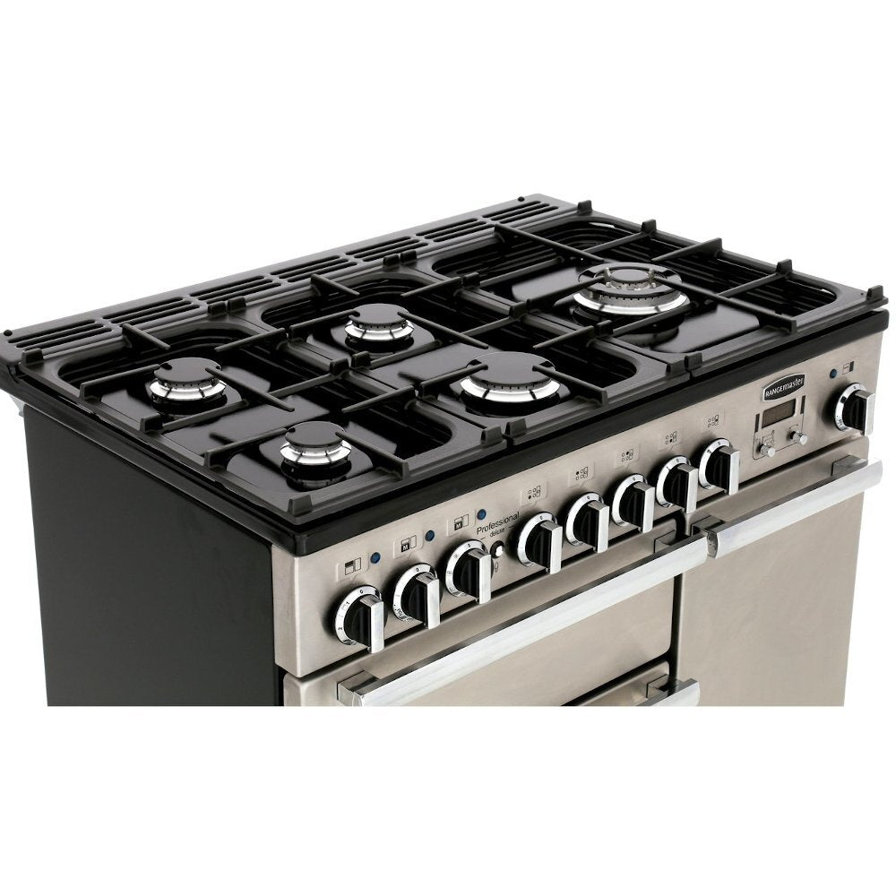 Rangemaster PDL90DFFCR/C Professional Deluxe Cream / Chrome 90cm Dual Fuel Range Cooker - product image 11
