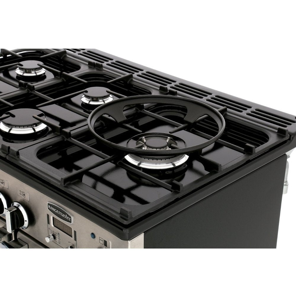 Rangemaster PDL90DFFCY/C Professional Deluxe Cranberry / Chrome 90cm Dual Fuel Range Cooker - product image 15
