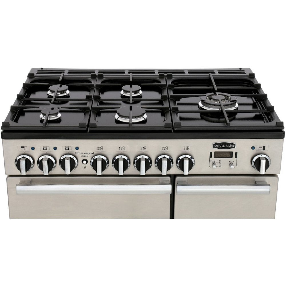 Rangemaster PDL90DFFCY/C Professional Deluxe Cranberry / Chrome 90cm Dual Fuel Range Cooker - product image 10