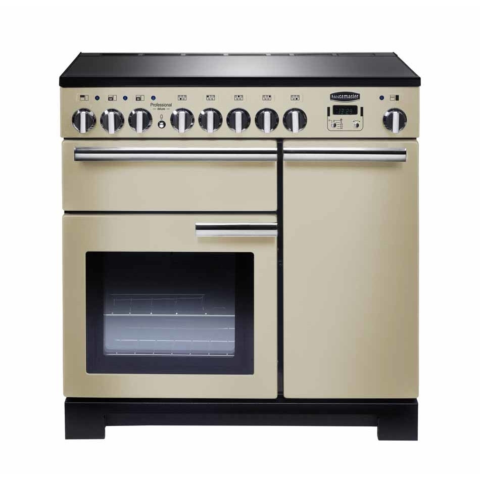 Rangemaster PDL90EICR/C Professional Deluxe Cream / Chrome 90cm Induction Range Cooker - product image 1