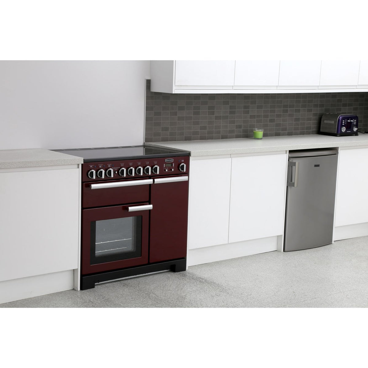 Rangemaster PDL90EICY/C Professional Deluxe Cranberry / Chrome 90cm Induction Range Cooker - product image 2