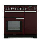 Rangemaster PDL90EICY/C Professional Deluxe Cranberry / Chrome 90cm Induction Range Cooker - product image 3